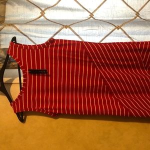 Red striped sundress, brand new Lands End, size S